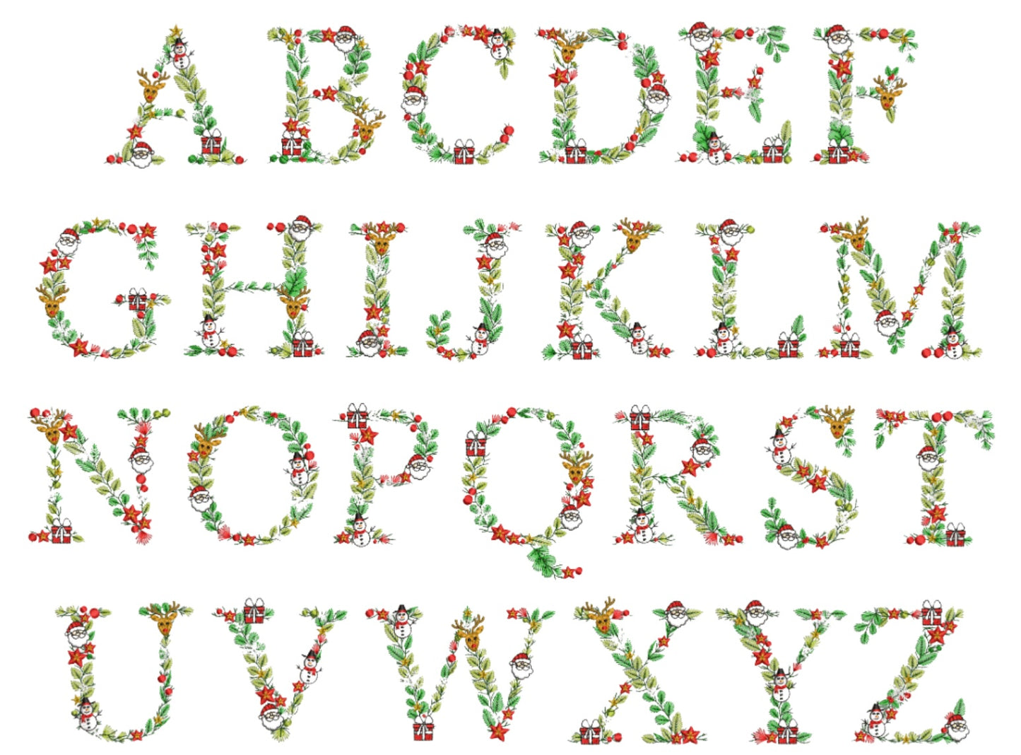 Merry Christmas Embroidered Sweatshirt with Christmas font