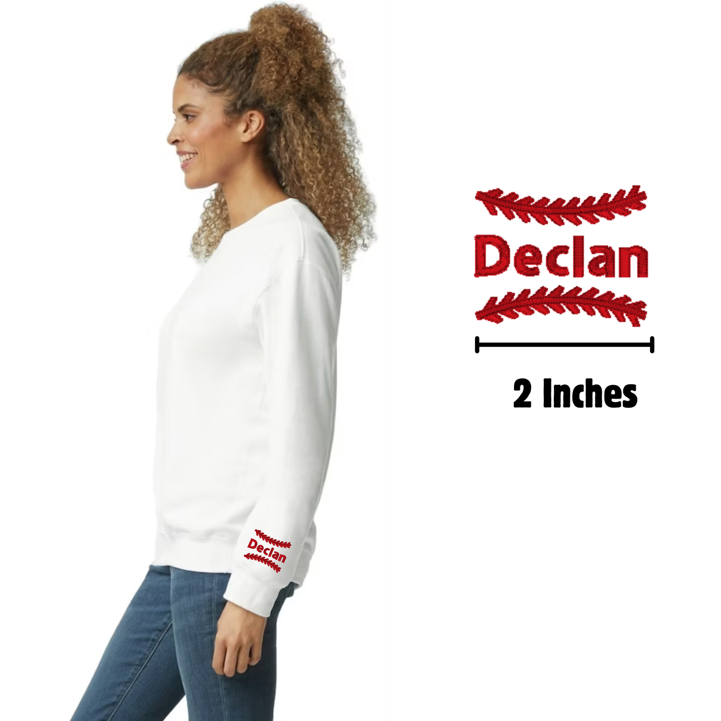 Custom Baseball Number Crewneck