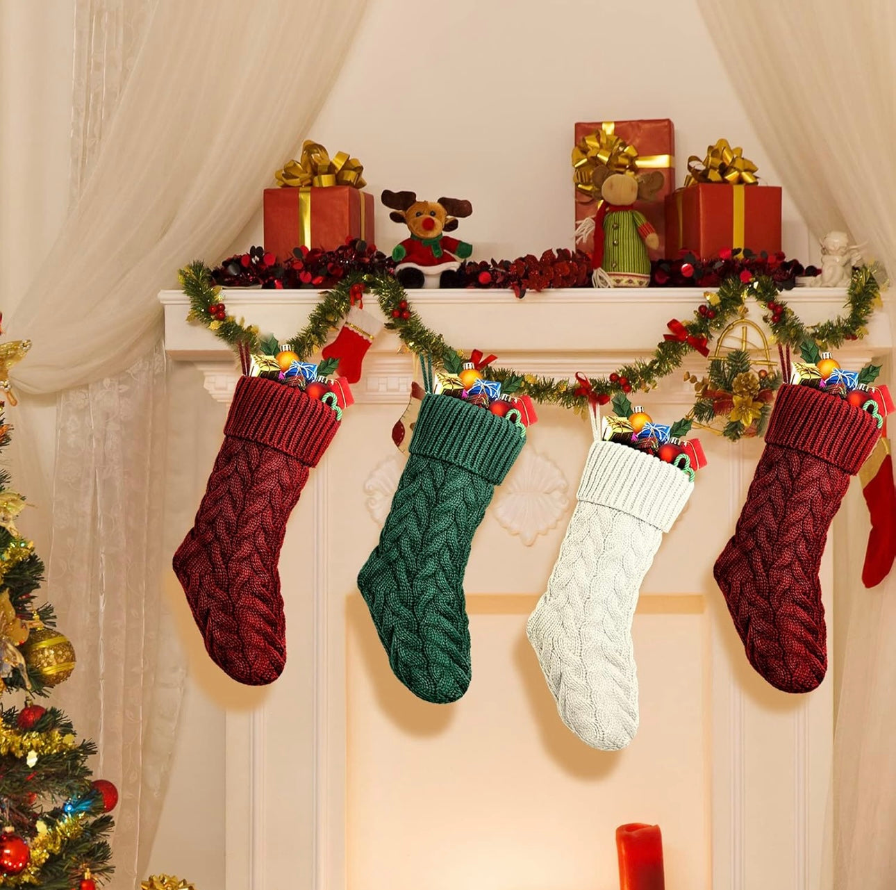 Custom Embroidered Stocking - Festive Holiday Decor, 18-Inch