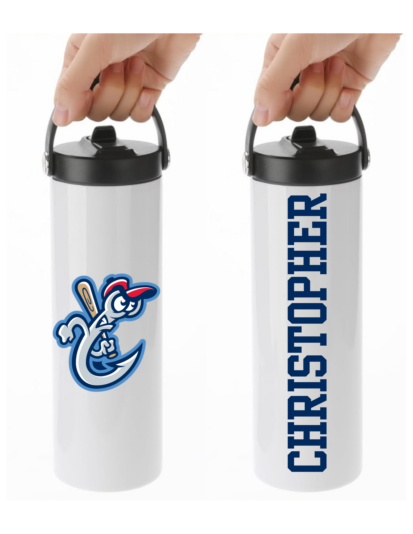 Custom Personalized 20 oz Stainless Steel Tumbler with Handle
