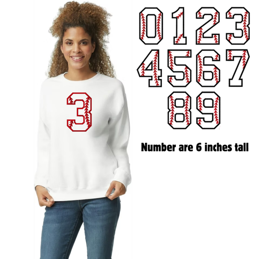 Custom Baseball Number Crewneck