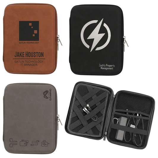 Laser-Engraved Leatherette Organizer Bag