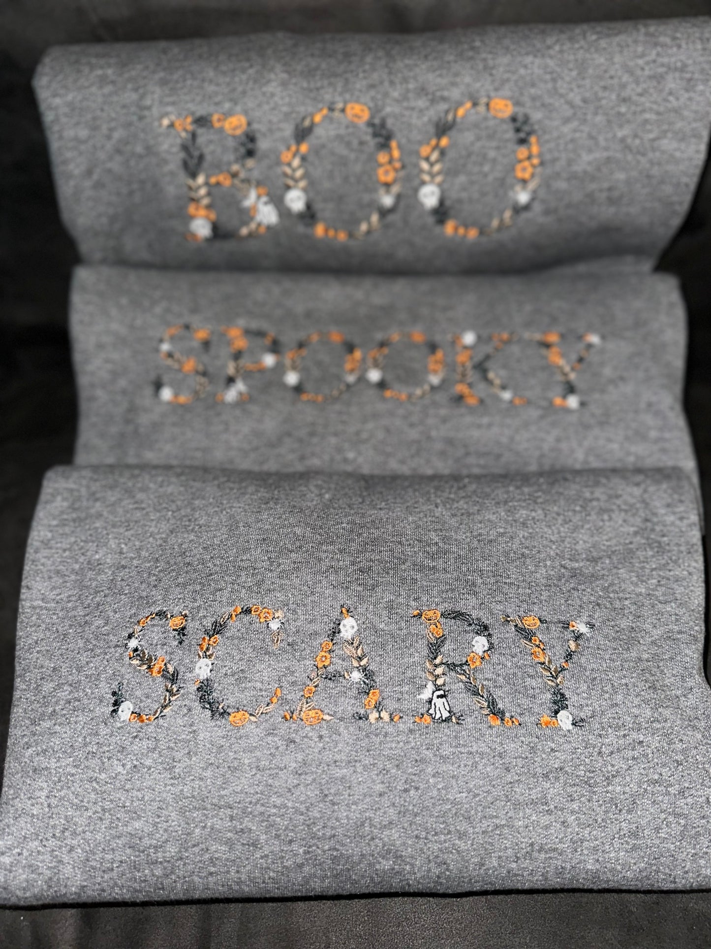 Custom Spooky Letters Sweat Shirt