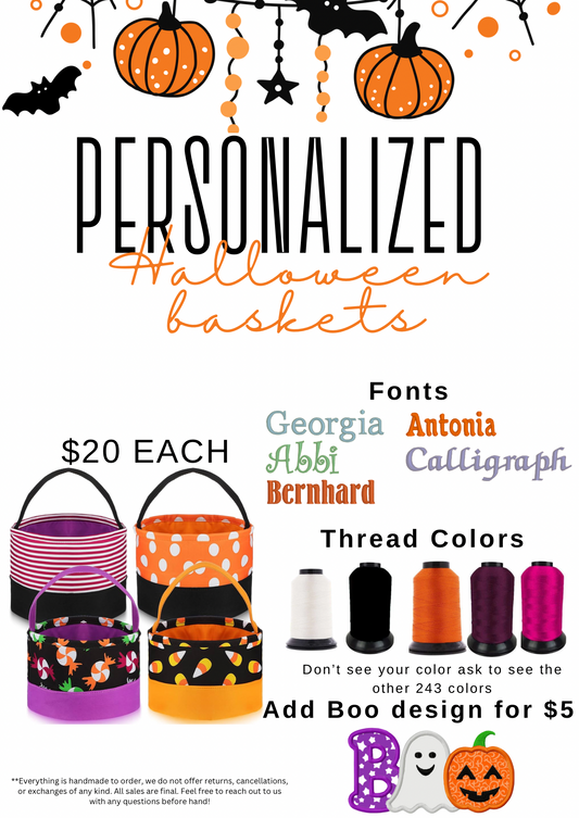 Personalized Halloween Baskets