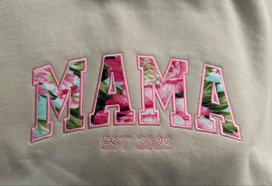 MAMA Keepsake Sweatshirt with Baby Clothes