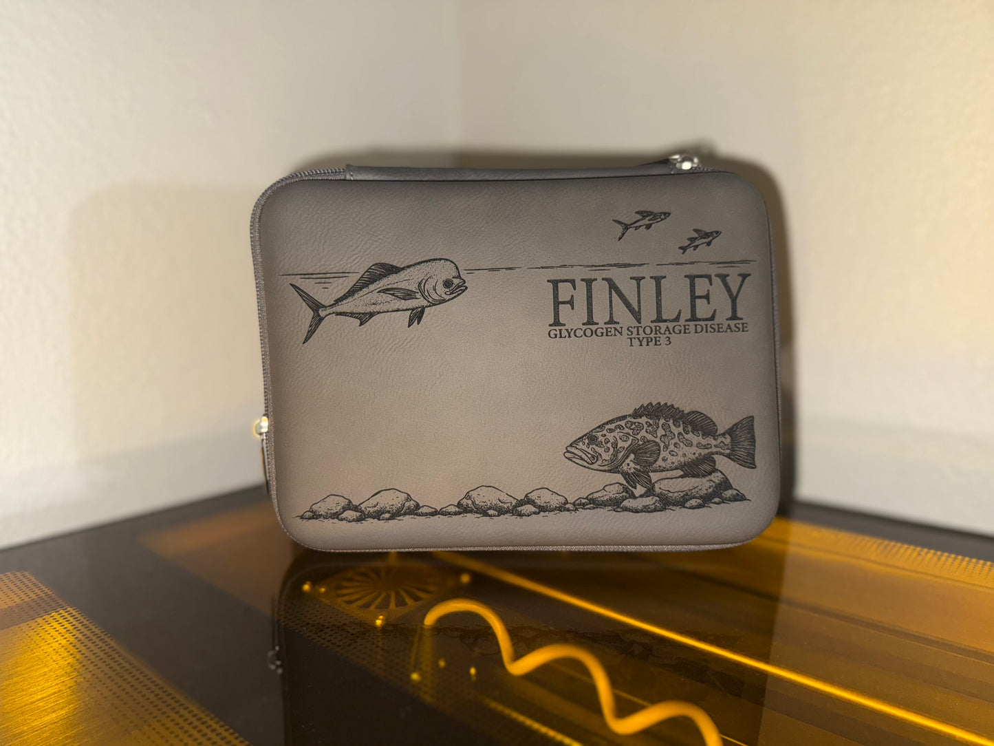 Laser-Engraved Leatherette Organizer Bag