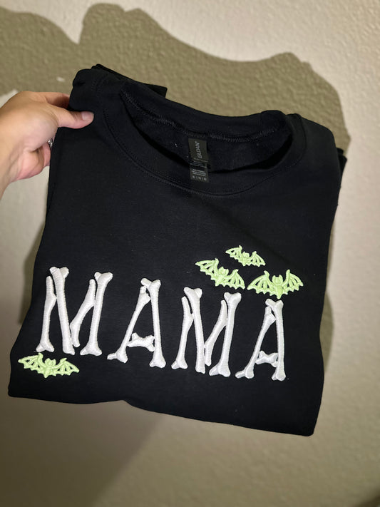 “MAMA” 3D glow in the dark embroidery sweatshirt