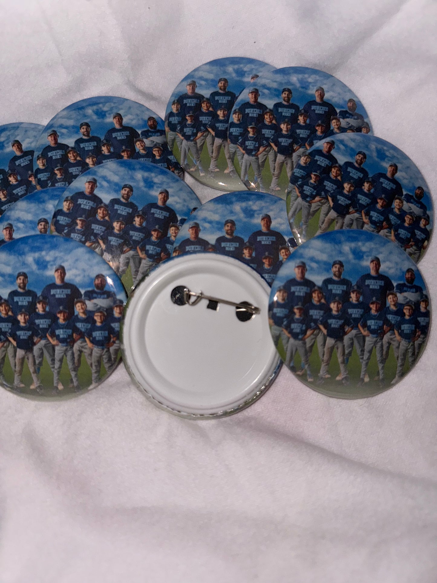 Custom Team Photo Pin Buttons – 2.5”