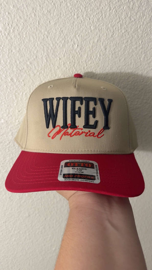 Wifey material 3d puff hat